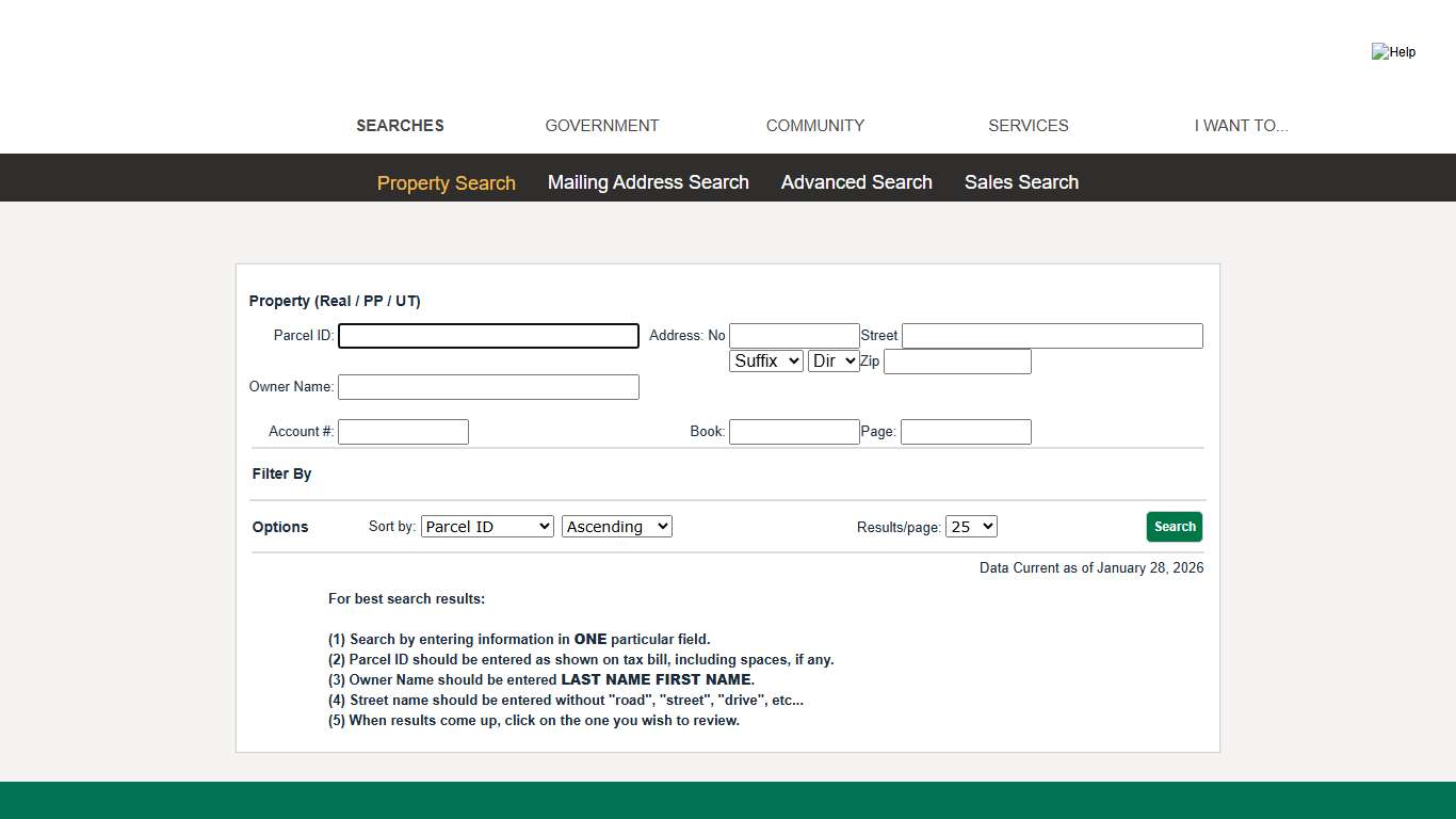 Rowan County - Property (Real / PP / UT) Search